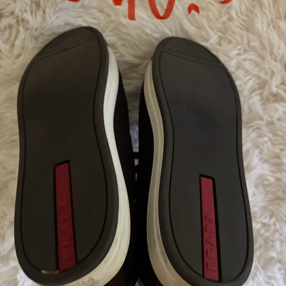 Prada Black and Red Casual Sneakers - Picture 2 of 4